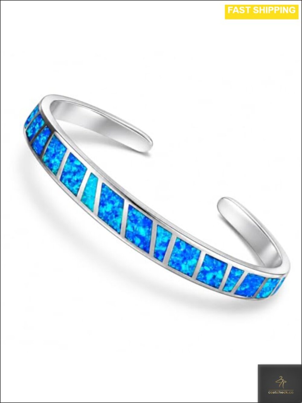 Fire Opal Inlay Silver Overlay Cuff Bracelet Adjustable Boho Bangle